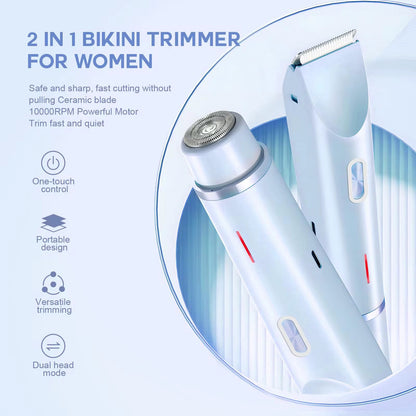 Tondeuse intime rechargeable 2en1