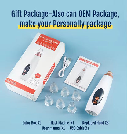 Aspirateur de graisse et comédon du visage rechargeable